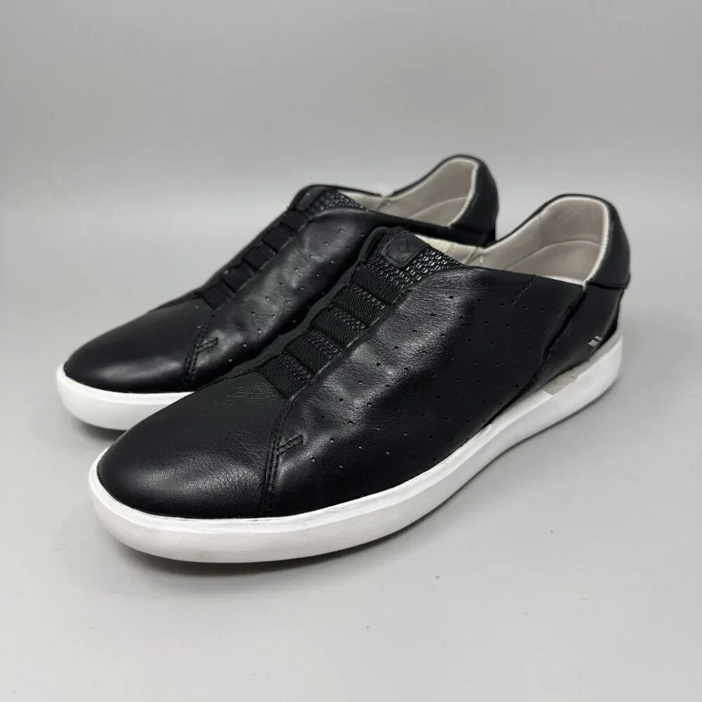 Kizik Miami Shoes Womens 8M Black Leather Slip On Hands Free Comfort Walking